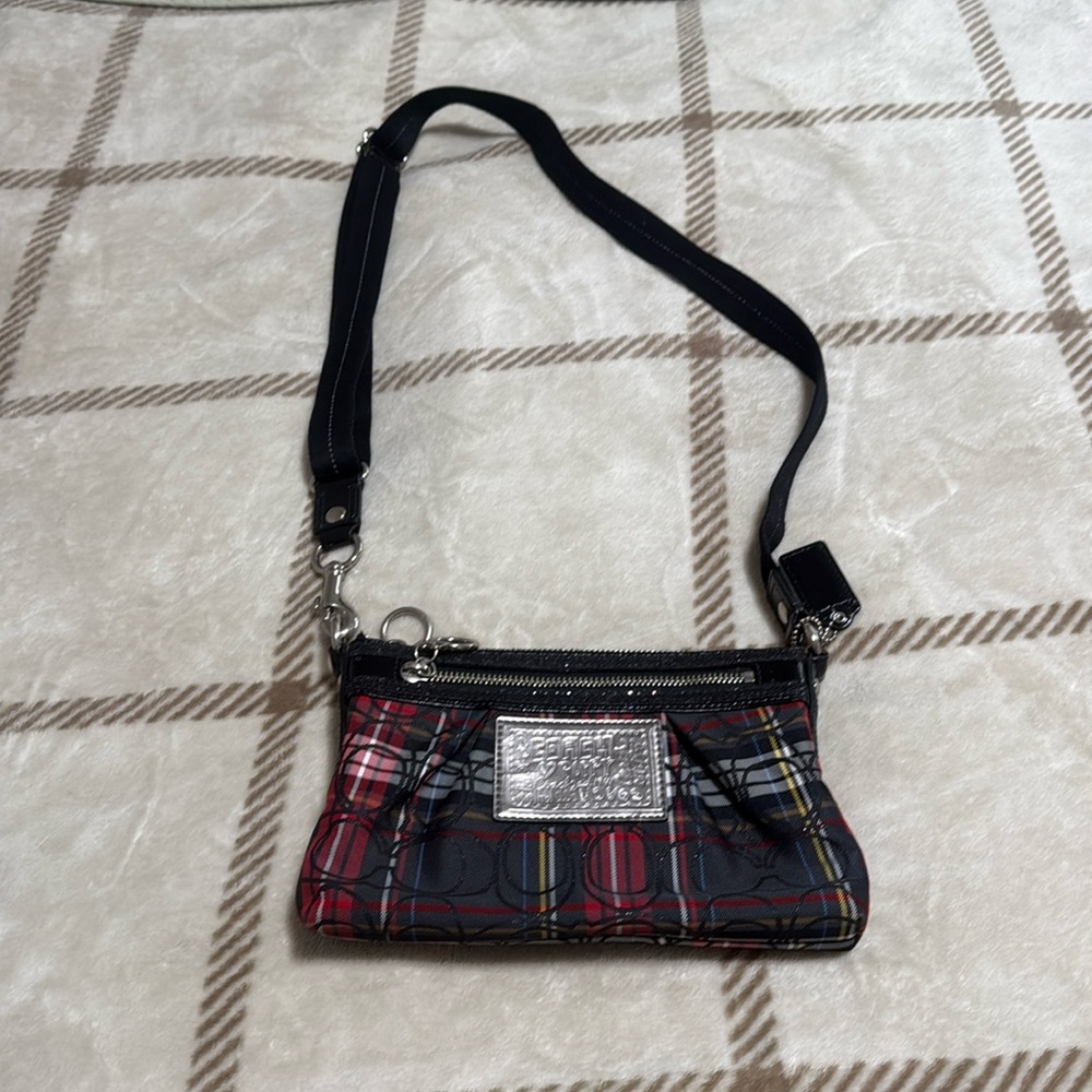 Coach Poppy Tartan Plaid Crossbody